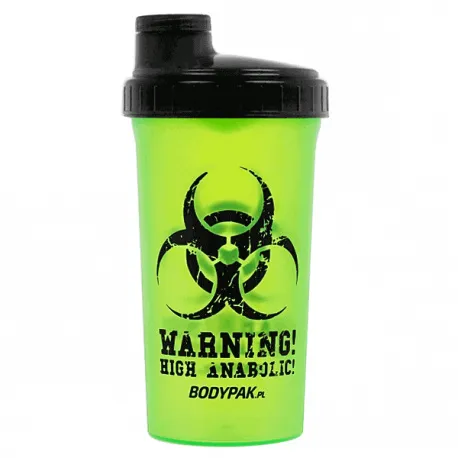 BODYPAK Shaker WARNING Green/Black - 700ml