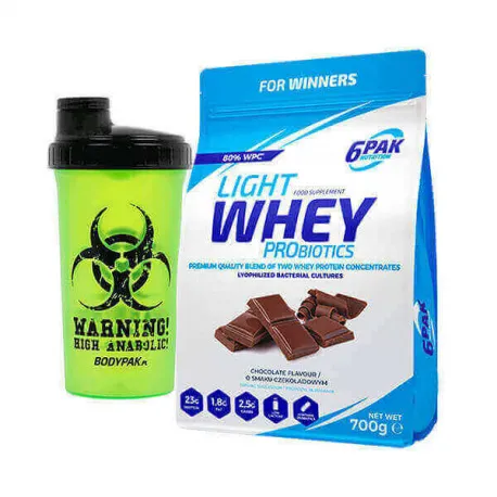 6PAK Nutrition Light Whey Probiotics - 700g + Shaker