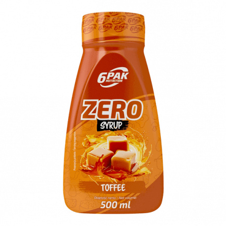 6PAK Nutrition Syrup ZERO Toffe - 500ml