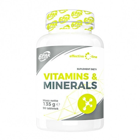 6PAK Effective Line Vitamins & Minerals 90 tabletek