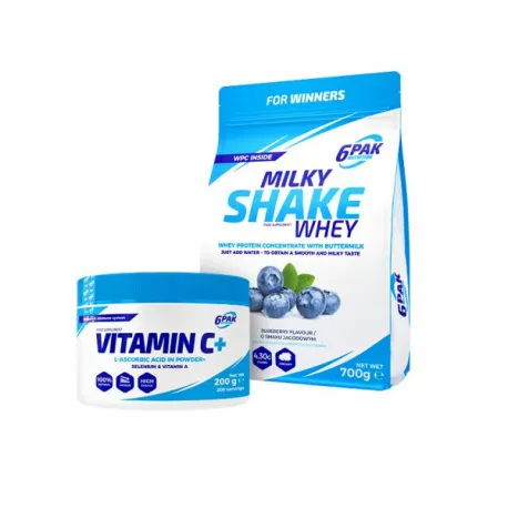 6PAK Nutrition Milky Shake Whey - 700g + 6PAK Nutrition Vitamin C