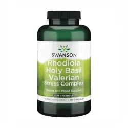 Swanson Rhodiola Holy Basil Valerian - 180 kaps.