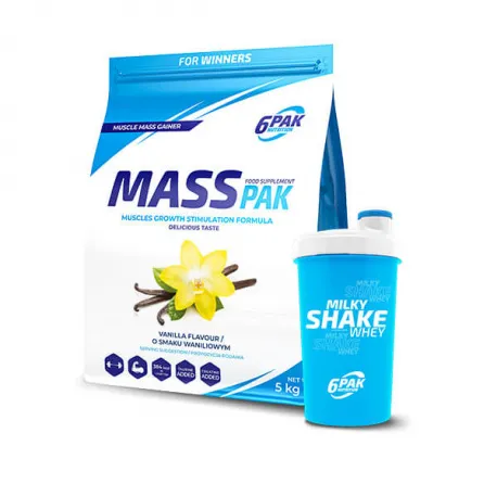 6PAK Nutrition Odżywka na masę i siłę z shakerem gratis