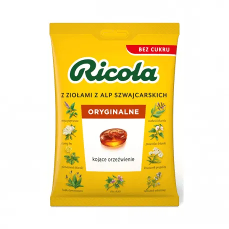 Ricola Cukierki Ziołowe Bez Cukru Oryginalne Ziołowe - 68g