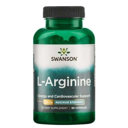 Swanson Maximum Strength L-Arginine 850 mg - 90 kaps.