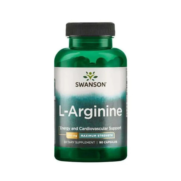 Swanson Maximum Strength L-Arginine Forte 850 mg - 90 kaps.
