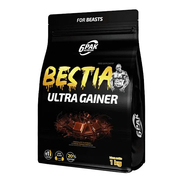 6PAK Nutrition BESTIA ULTRA GAINER - 1000g