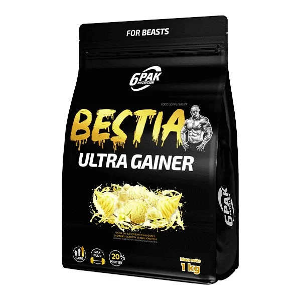 6PAK Nutrition BESTIA ULTRA GAINER - 1000g