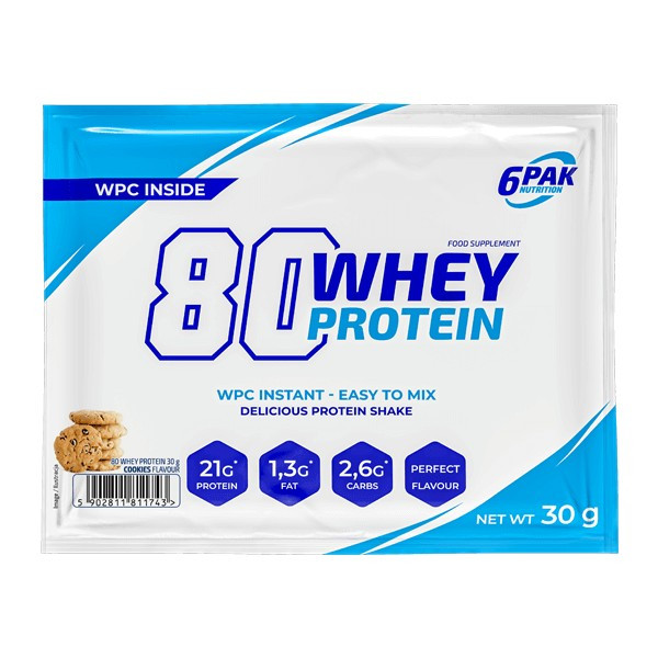 6PAK Nutrition 80 Whey Protein - 30g