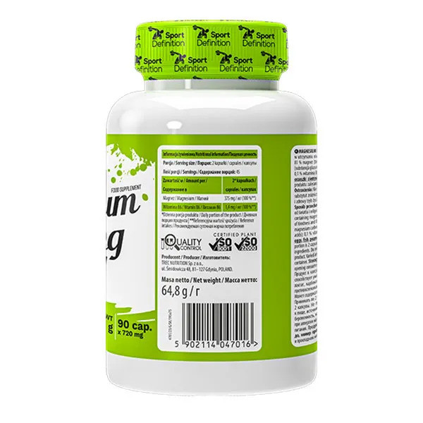Sport Definition Magnesium B6 Strong - 90 kaps.