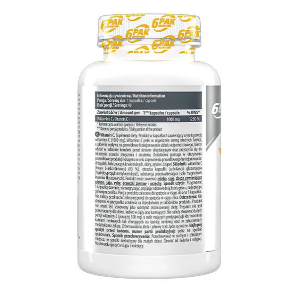 6PAK Nutrition Effective Line Vitamin C - 90 kaps.