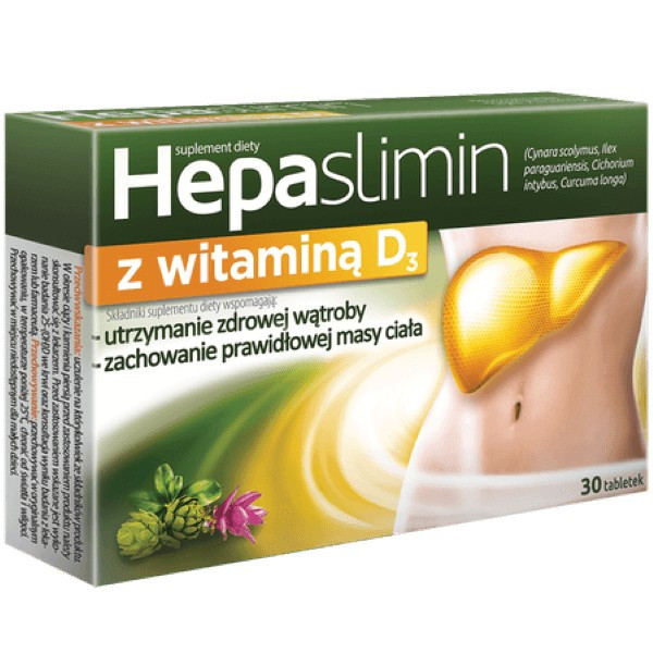 Aflofarm Hepaslimin z witaminą D3 - 30 tabl.