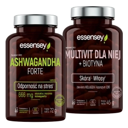 Zestaw Essensey Ashwagandha Forte + Multivit Dla Niej