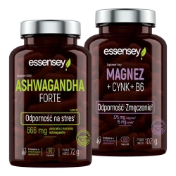 Zestaw Essensey Ashwagandha Forte + Magnez & Cynk & B6