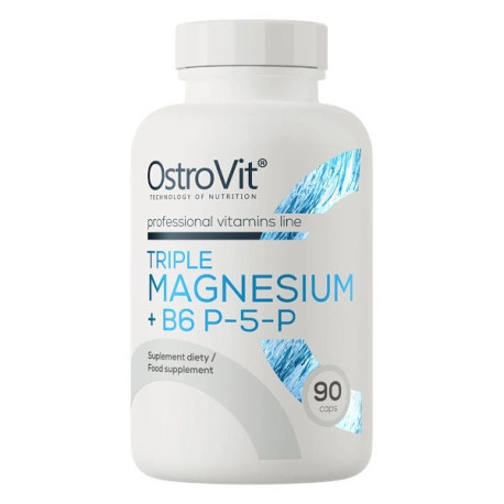 OstroVit Triple Magnesium + B6 P-5-P - 90 kaps.