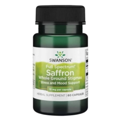 Swanson Full Spectrum Saffron Whole Ground Stigmas 15mg - 60 kaps.