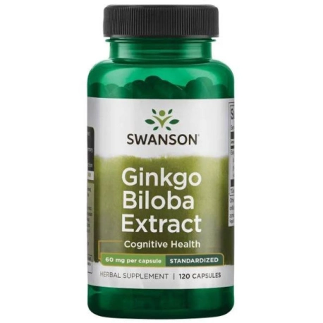 Swanson Ginkgo Biloba 24% 60mg - 120 kaps.