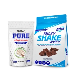 6PAK Nutrition Milky Shake Whey - 1800g + Białko FitMax 750g GRATIS!