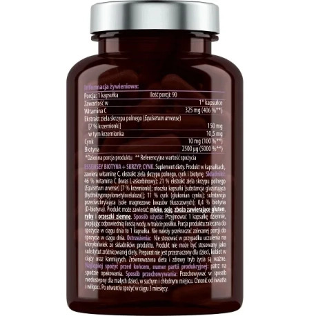 Essensey Biotyna + Skrzyp + Cynk - 90 kaps.