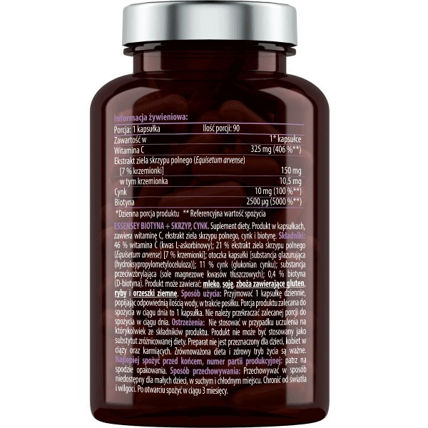 Essensey Biotyna + Skrzyp + Cynk - 90 kaps.