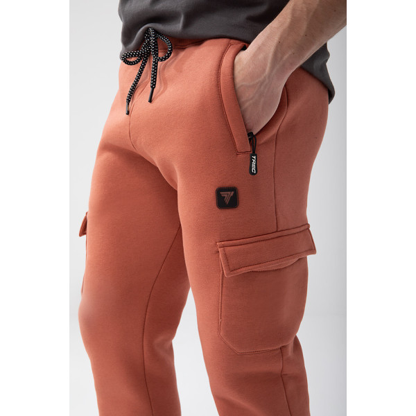 Trec Wear Brązowe spodnie męskie Basic Pants Cargo 150 T Brown