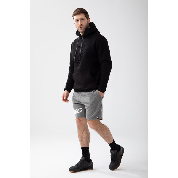 Trec Wear Czarna bluza męska z kapturem Basic Hoodie 150 Black