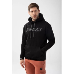 Trec Wear Czarna bluza męska z kapturem Basic Hoodie 151 Black