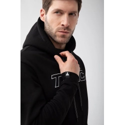 Trec Wear Czarna bluza męska z kapturem Basic Hoodie 151 Black