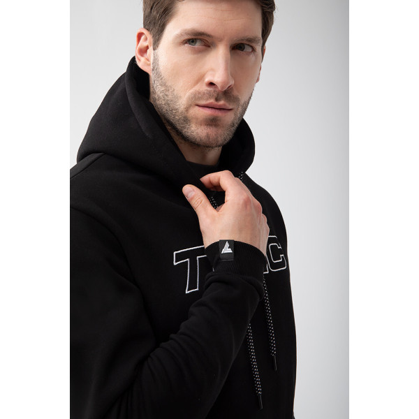 Trec Wear Czarna bluza męska z kapturem Basic Hoodie 151 Black
