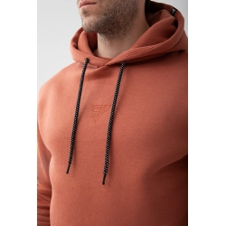 Trec Wear Brązowa bluza męska z kapturem Basic Hoodie 152 T Brown