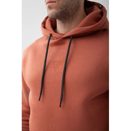 Trec Wear Brązowa bluza męska z kapturem Basic Hoodie 152 T Brown