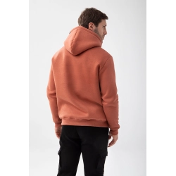 Trec Wear Brązowa bluza męska z kapturem Basic Hoodie 152 T Brown