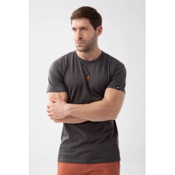 Trec Wear Basic Grafitowy T-shirt męski Tshirt 151 Print Graphite