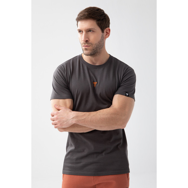 Trec Wear Basic Grafitowy T-shirt męski Tshirt 151 Print Graphite