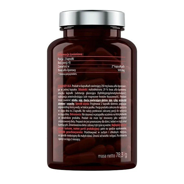 Essensey ALA Kwas Alfa Liponowy - 90 kaps.