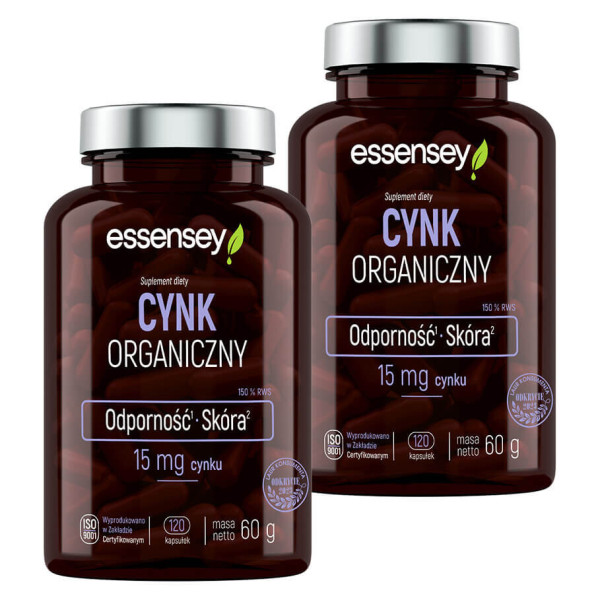 Essensey Cynk organiczny na odporność 2 x 120 kaps.