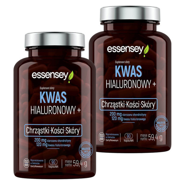 Essensey Kwas Hialuronowy+ Mocne stawy i kości 2 x 90 kaps.
