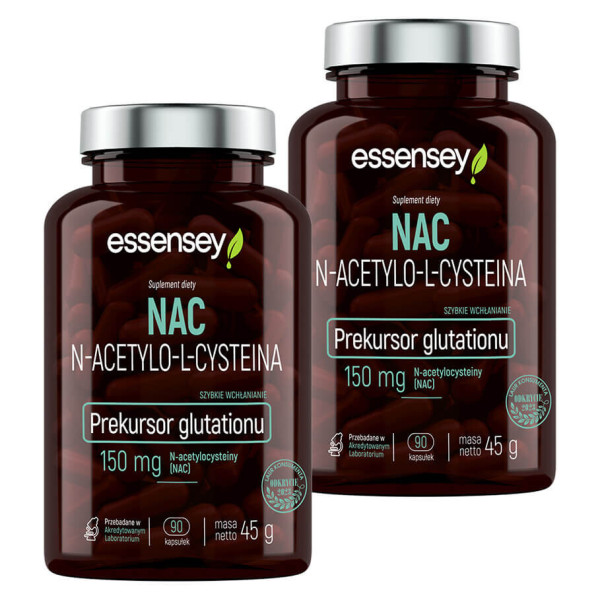 Essensey NAC N-acetylo-L-cysteina Prekursor glutationu 2 x 90 kaps.