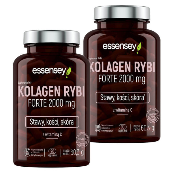 Essensey Kolagen Rybi Forte 2000mg na Stawy, kości i skórę 2 x 90 kaps.
