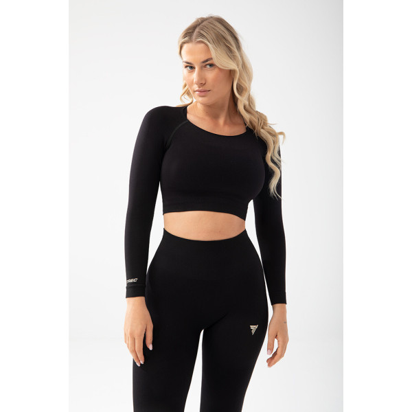 Trec Wear Czarny top damski Trecgirl Sport Longsleeve Top 160 Black