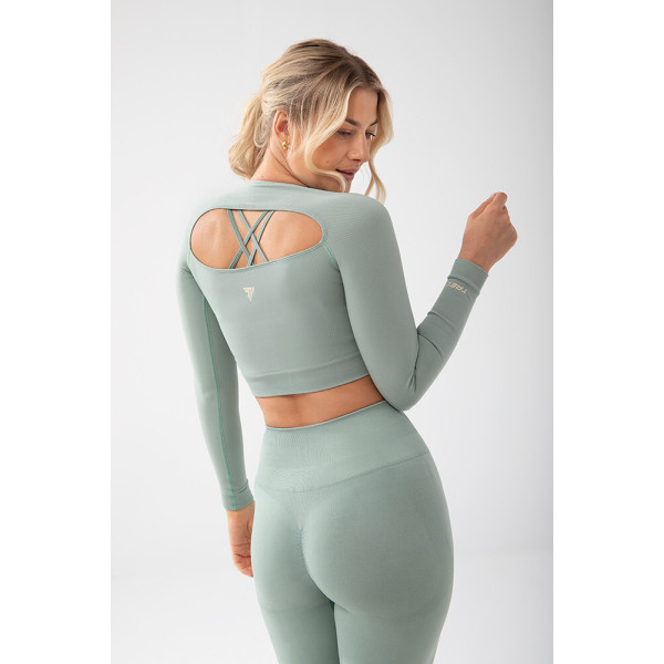Trec Wear Zielony top damski Trecgirl Sport Longsleeve Top 160 Green