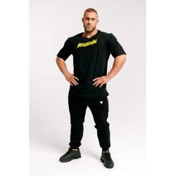 Trec Wear Czarny T-shirt męski  Boogieman T-shirt Oversize 130 Black-Yellow