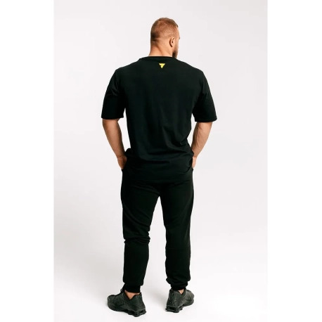 Trec Wear Czarny T-shirt męski  Boogieman T-shirt Oversize 130 Black-Yellow