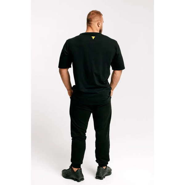 Trec Wear Czarny T-shirt męski  Boogieman T-shirt Oversize 130 Black-Yellow