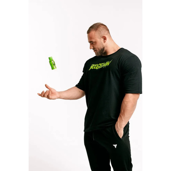 Trec Wear Czarny T-shirt męski Boogieman T-shirt Oversize 131 Black-Green