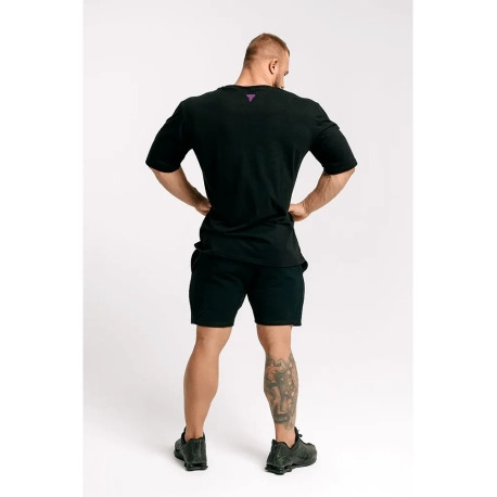 Trec Wear Czarny T-shirt męski Boogieman T-shirt Oversize 132 Black-Violet