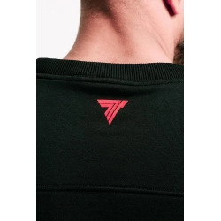 Trec Wear Czarna bluza męska bez kaptura z czerwonym nadrukiem Boogieman Sweatshirt 124 Black-Red