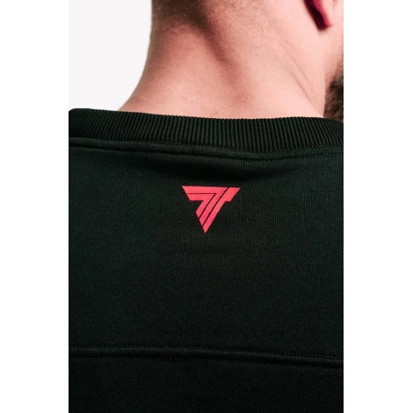 Trec Wear Czarna bluza męska bez kaptura z czerwonym nadrukiem Boogieman Sweatshirt 124 Black-Red