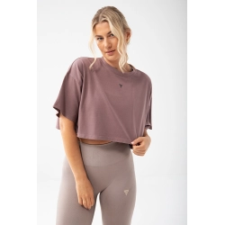 Trec Wear Fioletowy T-shirt damski crop top Trecgirl Basic T-shirt 160 Purple