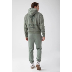 Zielona bluza męska z kapturem TW BASIC HOODIE 183 M GREEN
